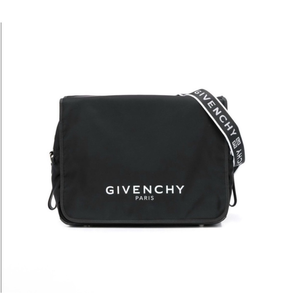 💯 Givenchy Logo Leather and Nylon Diaper Bag